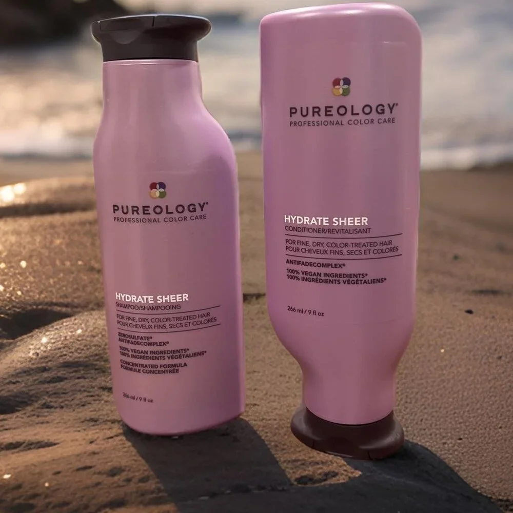 Pureology Hydrate Sheer Shampoo, Conditioner & Color Fanatic Spray Trio Gift Set